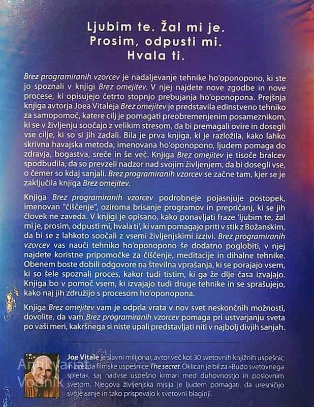 BREZ PROGRAMIRANIH VZORCEV, Joe Vitale