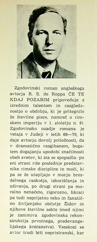 ČE TE KDAJ POZABIM, Robert S. De Ropp