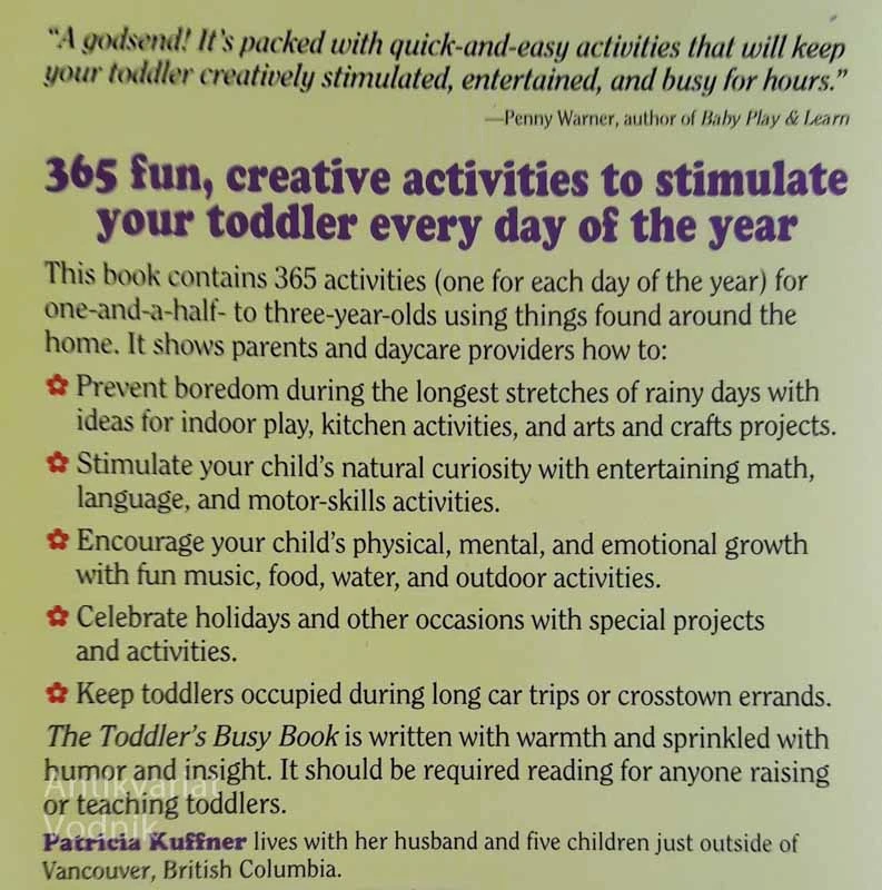 THE TODDLER’S BUSY BOOK, Trish Kuffner