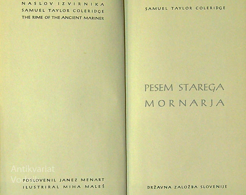 PESEM STAREGA MORNARJA, Samuel Taylor Coleridge