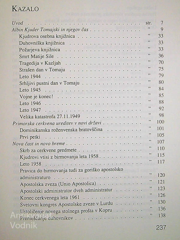 ALBIN KJUDER TOMAJSKI, Ivan Tavčar