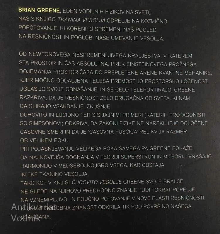 TKANINA VESOLJA, Brian Greene