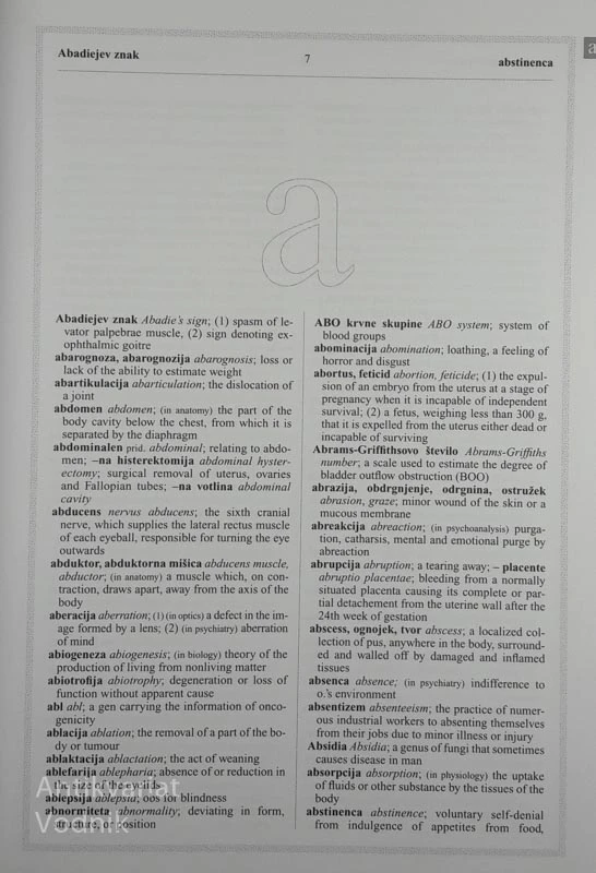 MEDICINSKI SLO – ANG / ANG – SLO SLOVAR