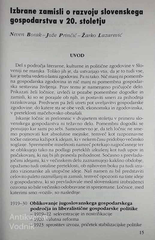 OD KAPITALIZMA DO KAPITALIZMA, Neven Borak in drugi