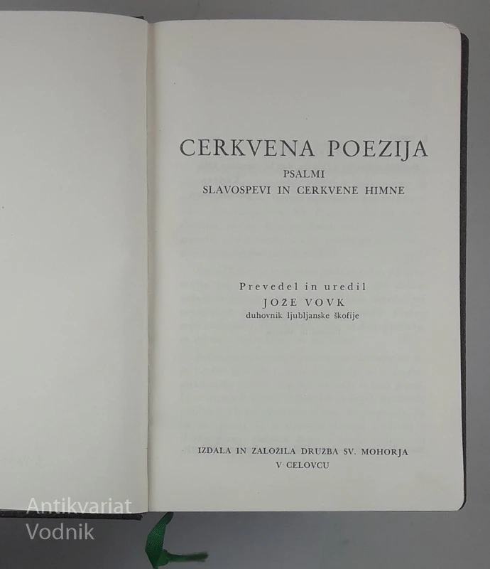 CERKVENA POEZIJA, Jože Vovk