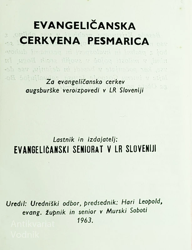 EVANGELIČANSKA PESMARICA