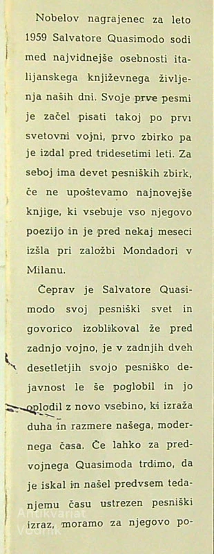 PESMI, Salvatore Quasimodo