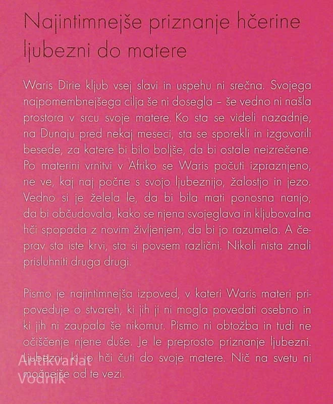 PISMO MOJI MATERI, Waris Dirie