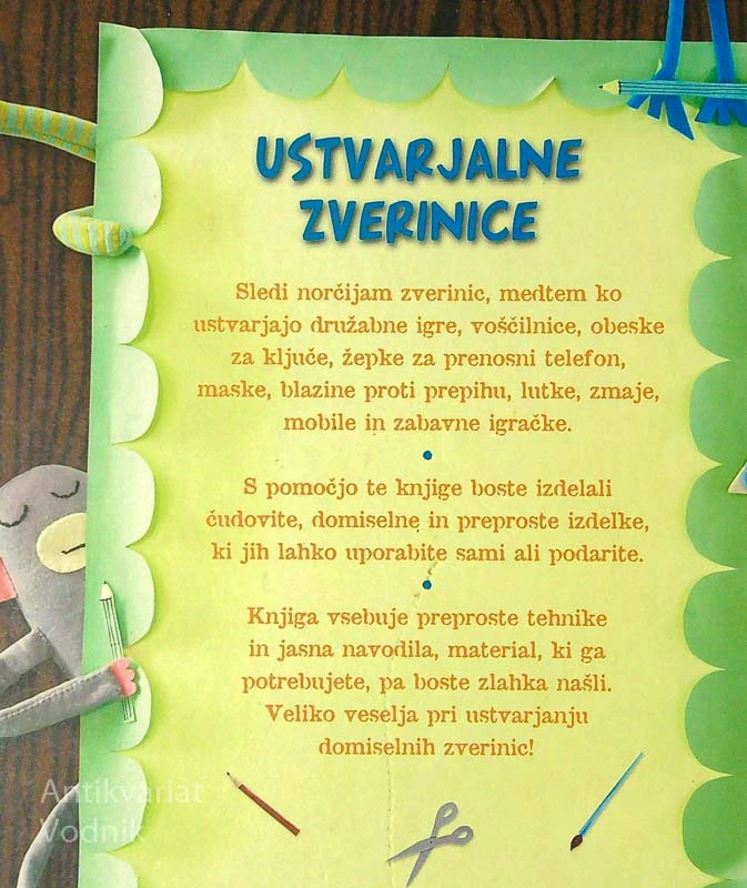 USTVARJALNE ZVERINICE; IZVIRNE ZAMISLI ZA USTVARJANJE Z OTROKI, Donna Wilson