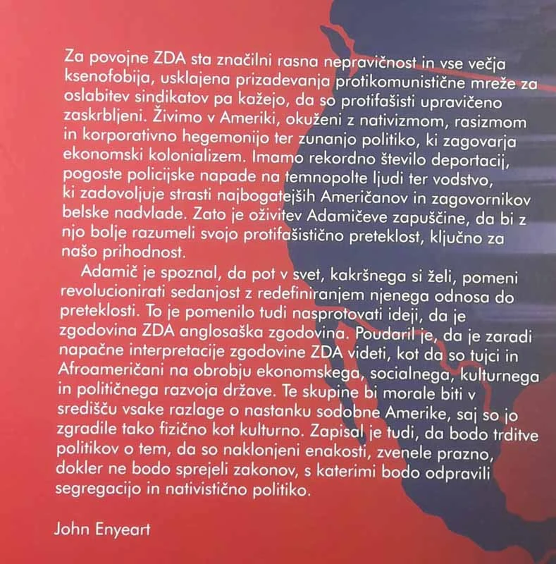 SMRT FAŠIZMU BOJ LUISA ADAMIČA ZA DEMOKRACIJO, John P. Enyeart