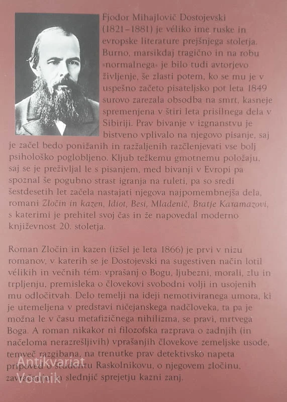 ZLOČIN IN KAZEN, Fjodor M. Dostojevski