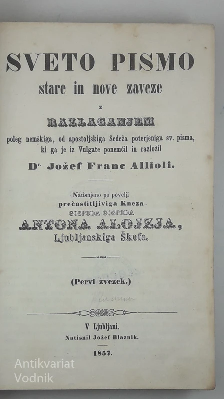 Sveto pismo stare in nove zaveze z razlaganjem