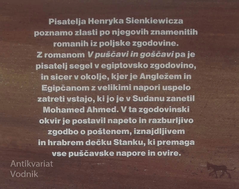 V PUŠČAVI IN GOŠČAVI, Henryk Sienkiewicz
