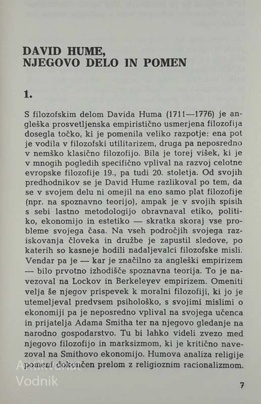 RAZISKOVANJE ČLOVEŠKEGA RAZUMA, David Hume