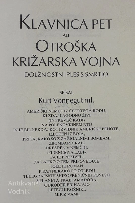 KLAVNICA PET Kurt Vonnegut