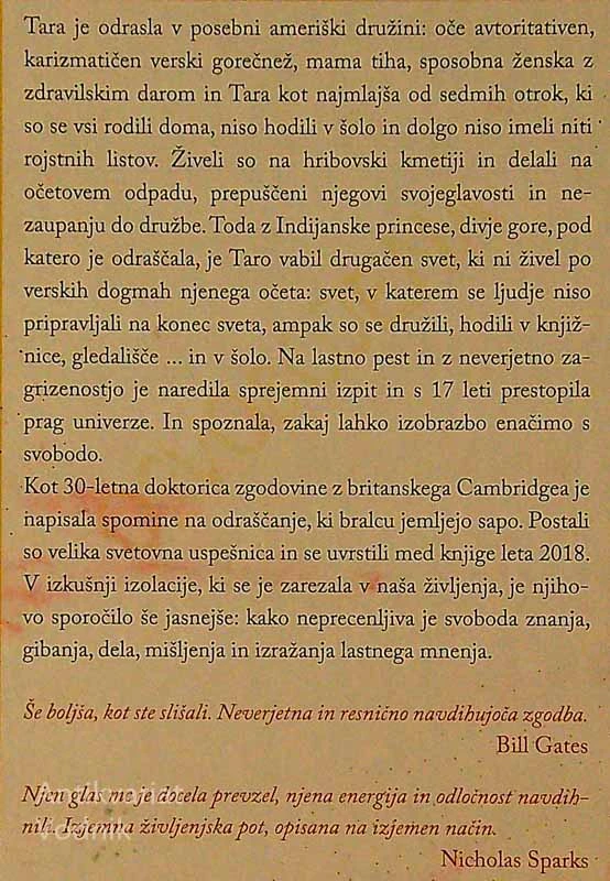 OSVOBOJENA, Tara Westover