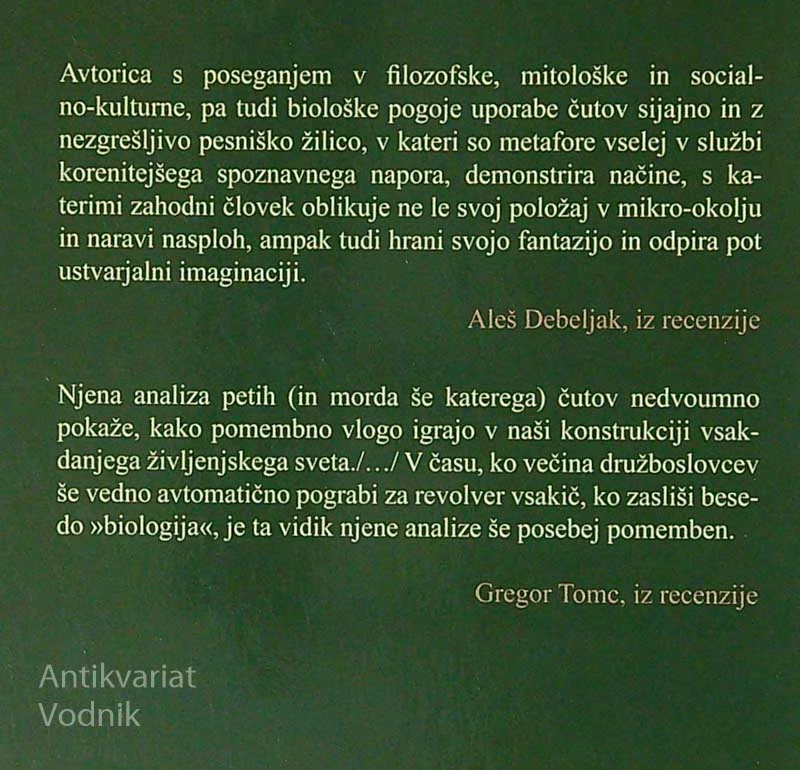 O NARAVI ČUTNEGA, Diane Ackerman