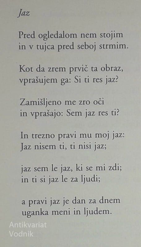 STIHI MOJIH DNI, Janez Menar
