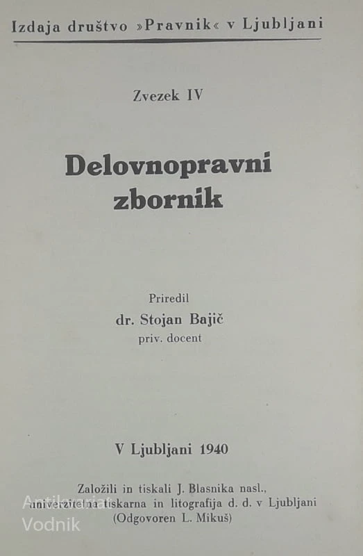 DELOVNOPRAVNI ZBORNIK, Stojan Bajič