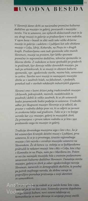 VODNIK PO SLOVENSKIH MUZEJIH