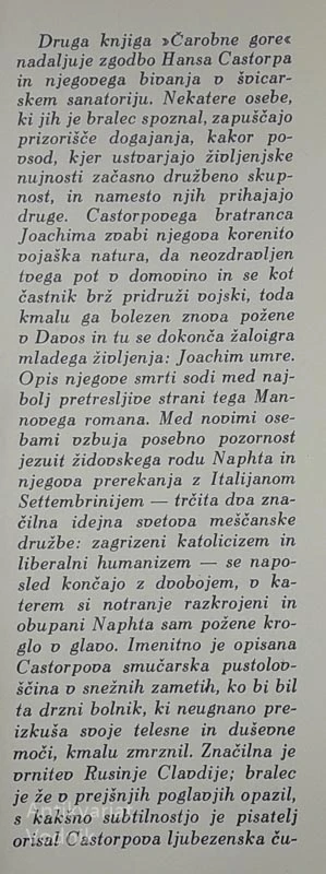 ČAROBNA GORA (1-2), Thomas Mann
