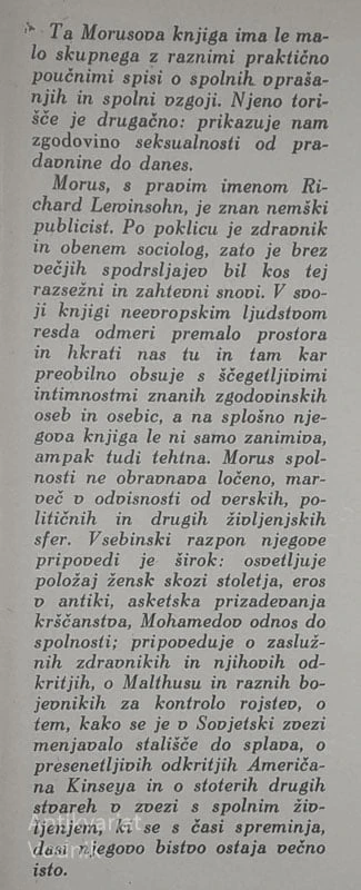 ZGODOVINA SEKSUALNOSTI, Morus
