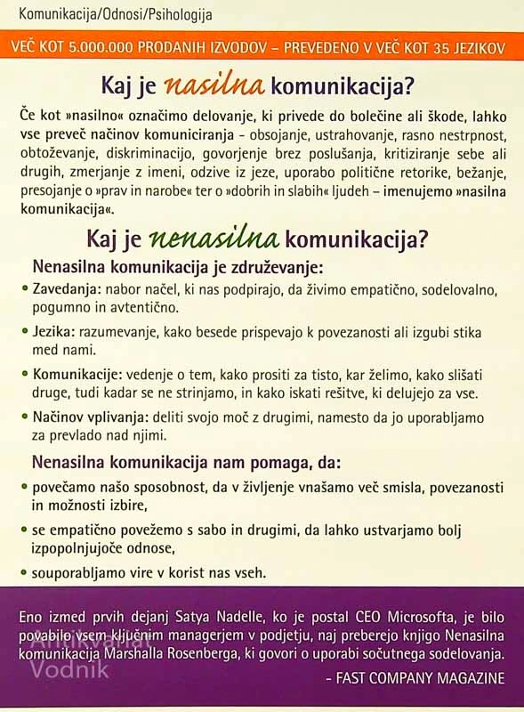 NENASILNA KOMUNIKACIJA; JEZIK ŽIVLJENJA, Dr. Marshall B. Rosenberg