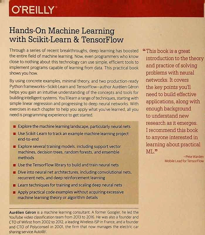 HANDS-ON MACHINE LEARNING WITH SCIKIT-LEARN & TENSORFLOW, Aurelien Geron