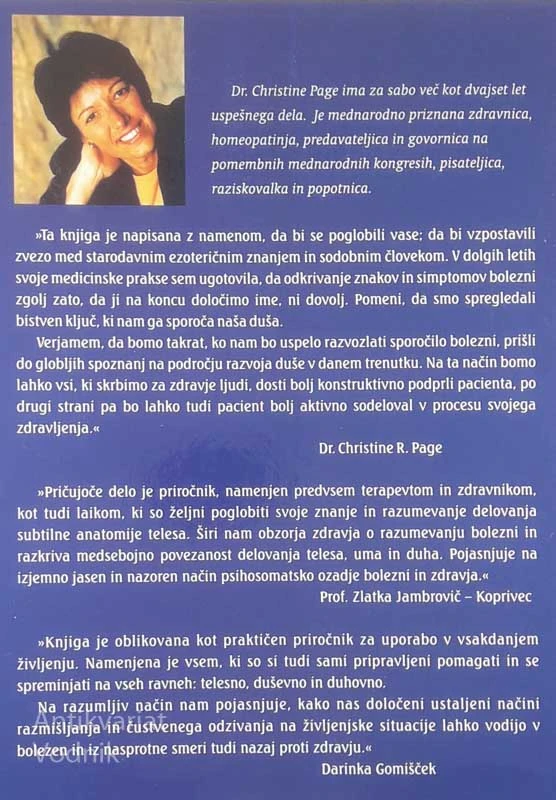 OBZORJA ZDRAVJA; OD ZDRAVLJENJA DO OZDRAVITVE, Dr. Christine R. Page