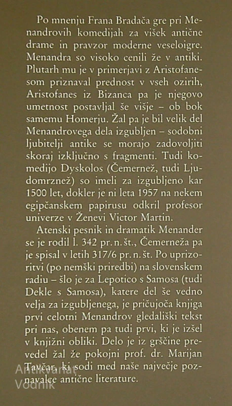 ČEMERNEŽ, Menandros