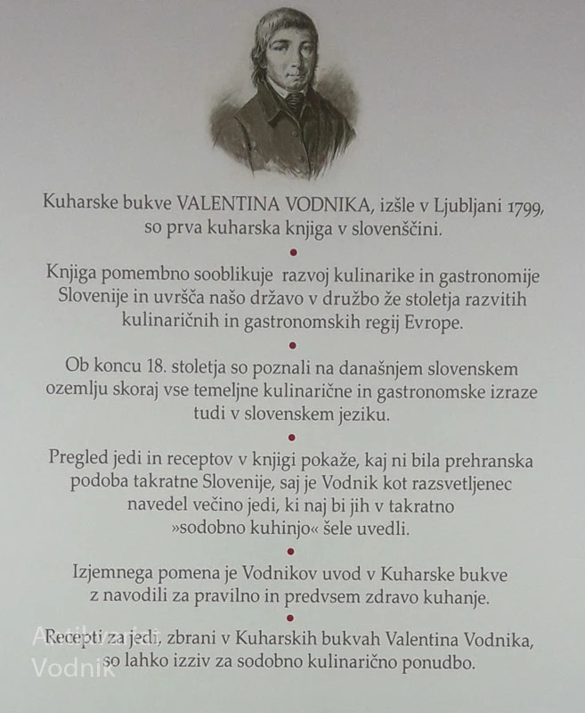 VALENTIN VODNIK; KUHARSKE BUKVE, Janez Bogataj