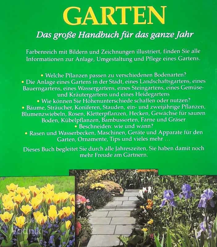 GARTEN; DAS GROSSE HANDBUCH FUR DAS GANZE JAHR