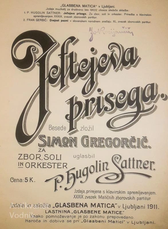 JEFTEJEVA PRISEGA, Simon Gregorčič