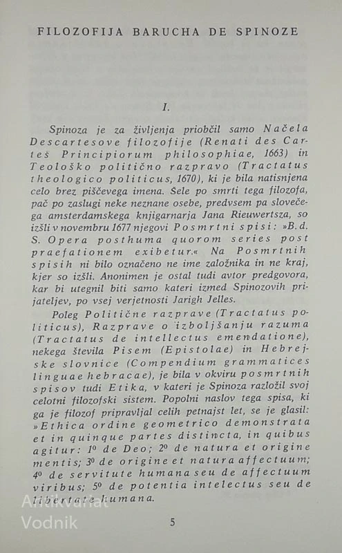 ETIKA, Baruch de Spinoza