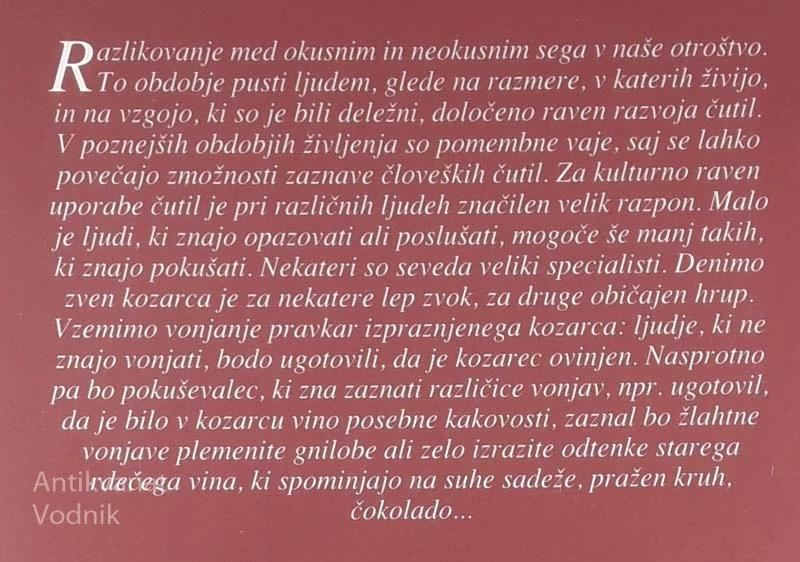 SPOZNAJMO VINO; VINA IN SORTE, DEGUSTACIJA IN OCENJEVANJE, VINO IN HRANA, Julij Nemanič