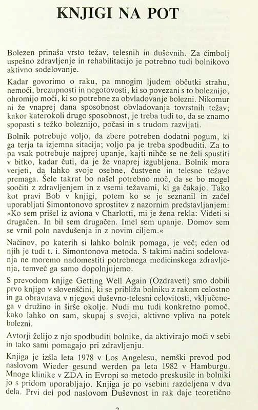OZDRAVETI; KAKO PRESEČI BOLEZEN Z LASTNIMI MOČMI, več avtorjev