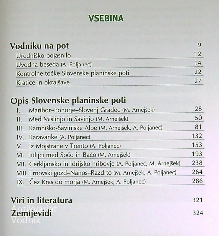 SLOVENSKA PLANINSKA POT, Andraž Poljanec in Milenko Arnejšek – Prle