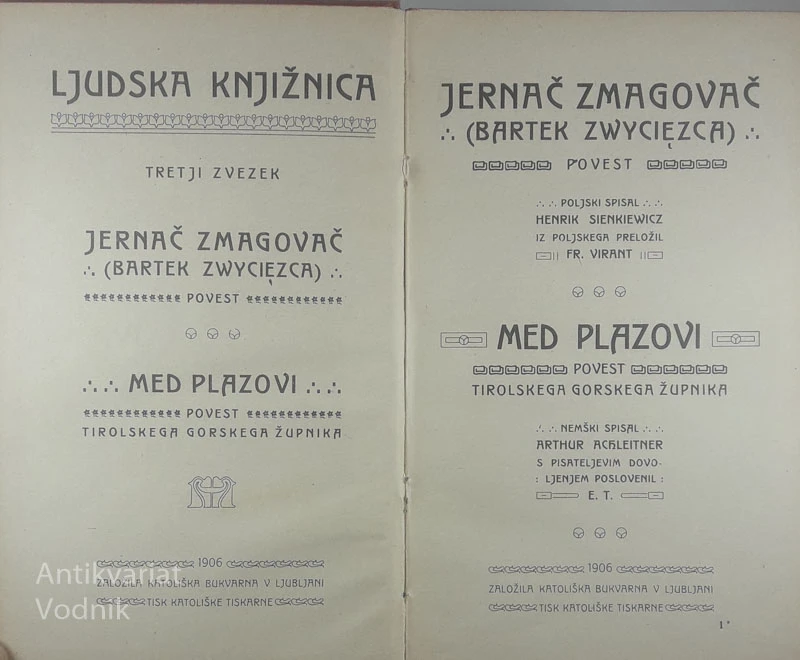 LJUDSKA KNJIŽNICA, III. IN VI. ZVEZEK