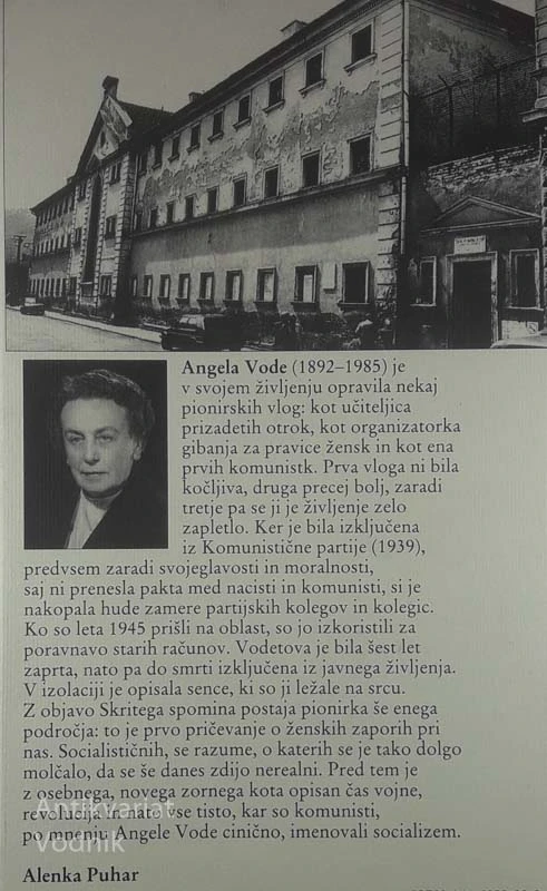 SKRITI SPOMIN, Angela Vode