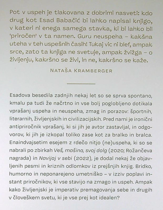 PRIROČNIK ZA NEUSPEŠNE, Esad Babačić