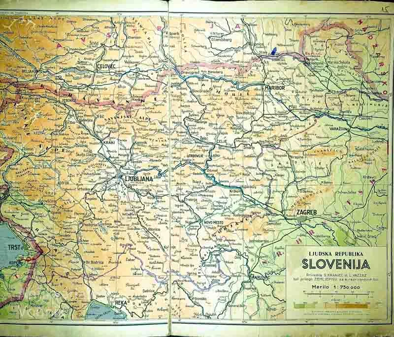 LJUDSKA REPUBLIKA SLOVENIJA; ZEMLJEVID