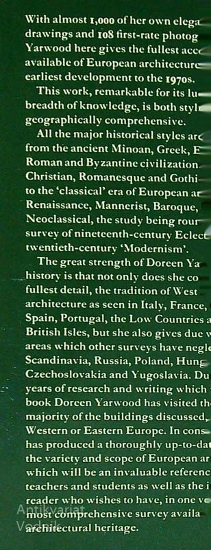 THE ARCHITECTURE OF EUROPE, Doreen Yarwood