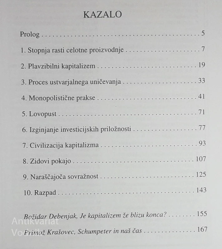 LAHKO KAPITALIZEM PREŽIVI?, Joseph A. Schumpeter