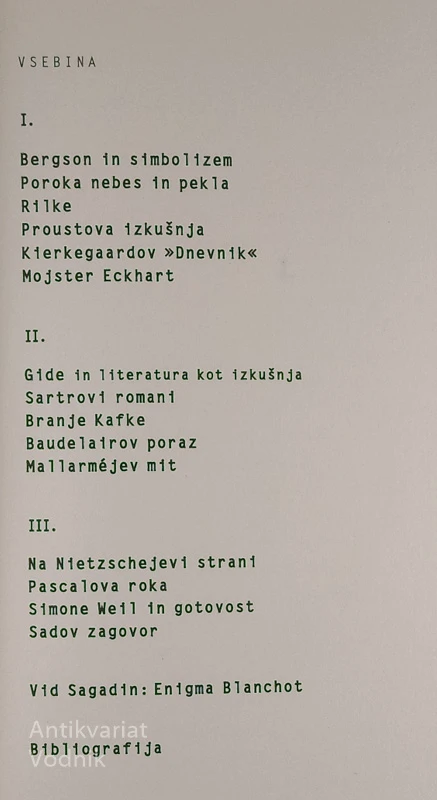 BLANCHOTOVI OBRAZI, Maurice Blanchot