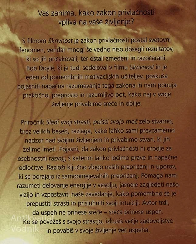 SLEDI SVOJI STRASTI, POIŠČI SVOJO MOČ, Bob Doyle