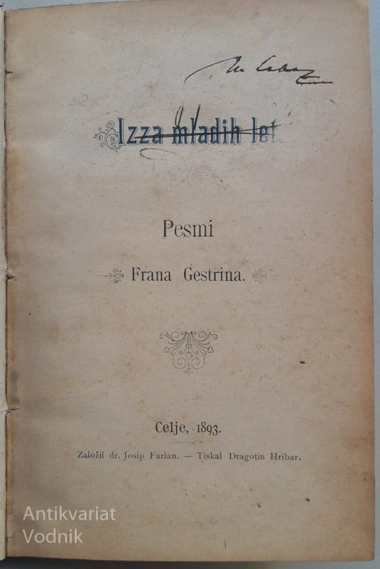 IZZA MLADIH LET, PESMI FRANA GESTRINA