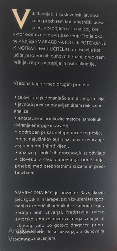 SMARAGDNA POT ALI POTOVANJE K NOTRANJEM UČITELJU, Vili Ravnjak