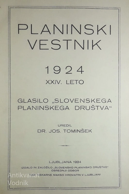 PLANINSKI VESTNIK 1924