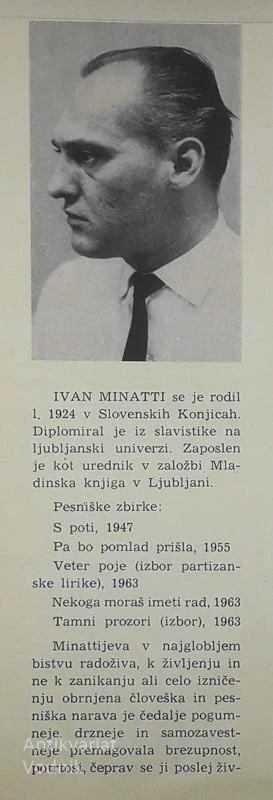 BOLEČINA NEDOŽIVETEGA, Ivan Minatti