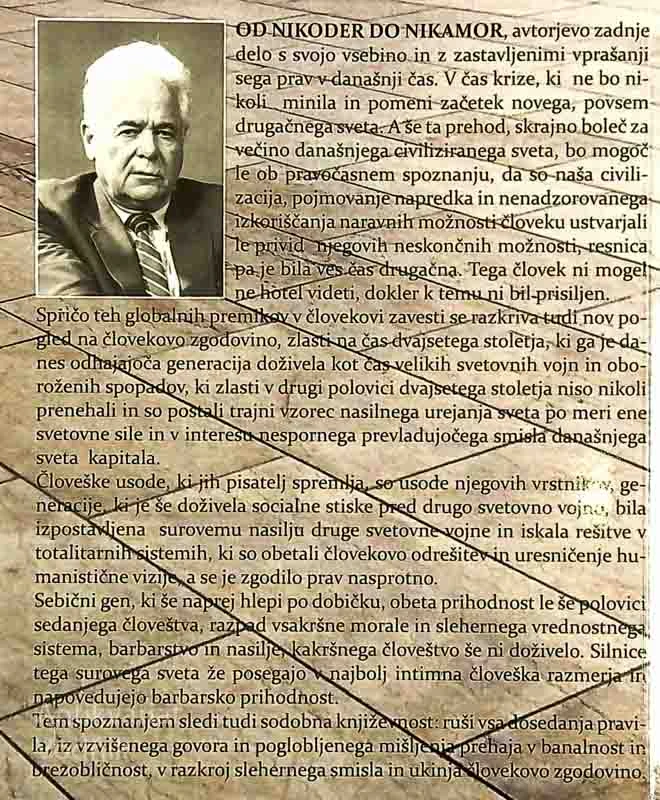 OD NIKODER DO NIKAMOR, Vladimir Kavčič